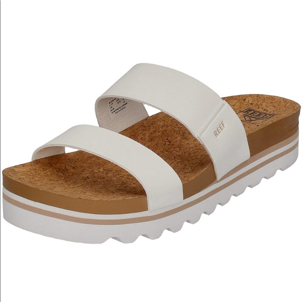 Reef Cushion Vista Hi Sandals White 8